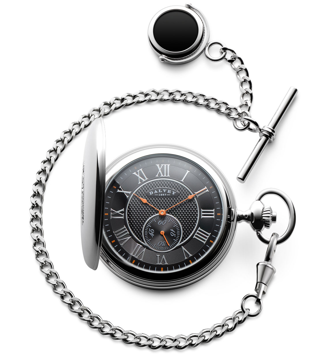 Full Hunter Pocket Watch Black Torque Albert Dalvey