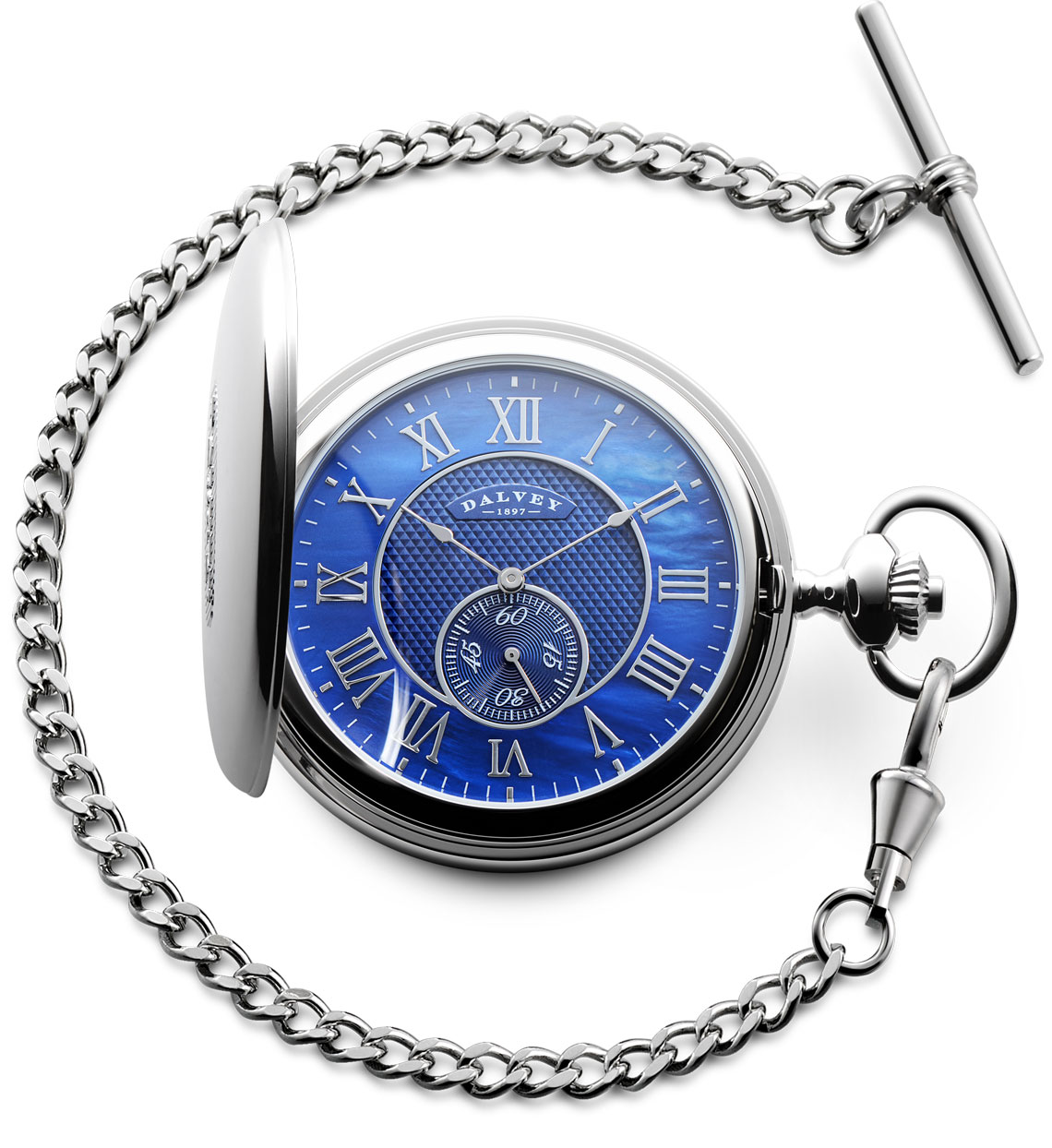 Full Hunter Pocket Watch Blue Dalvey - Main Image