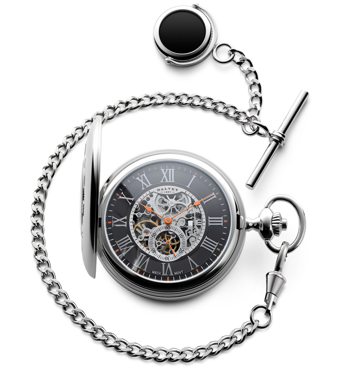 Orologio Meccanico Orologio Tascabile Half_hunter_skeletal_pocket_wa