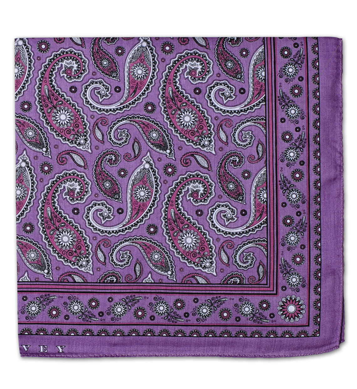 vloeiend voorraad spanning Cotton Handkerchief Paisley Purple - Dalvey