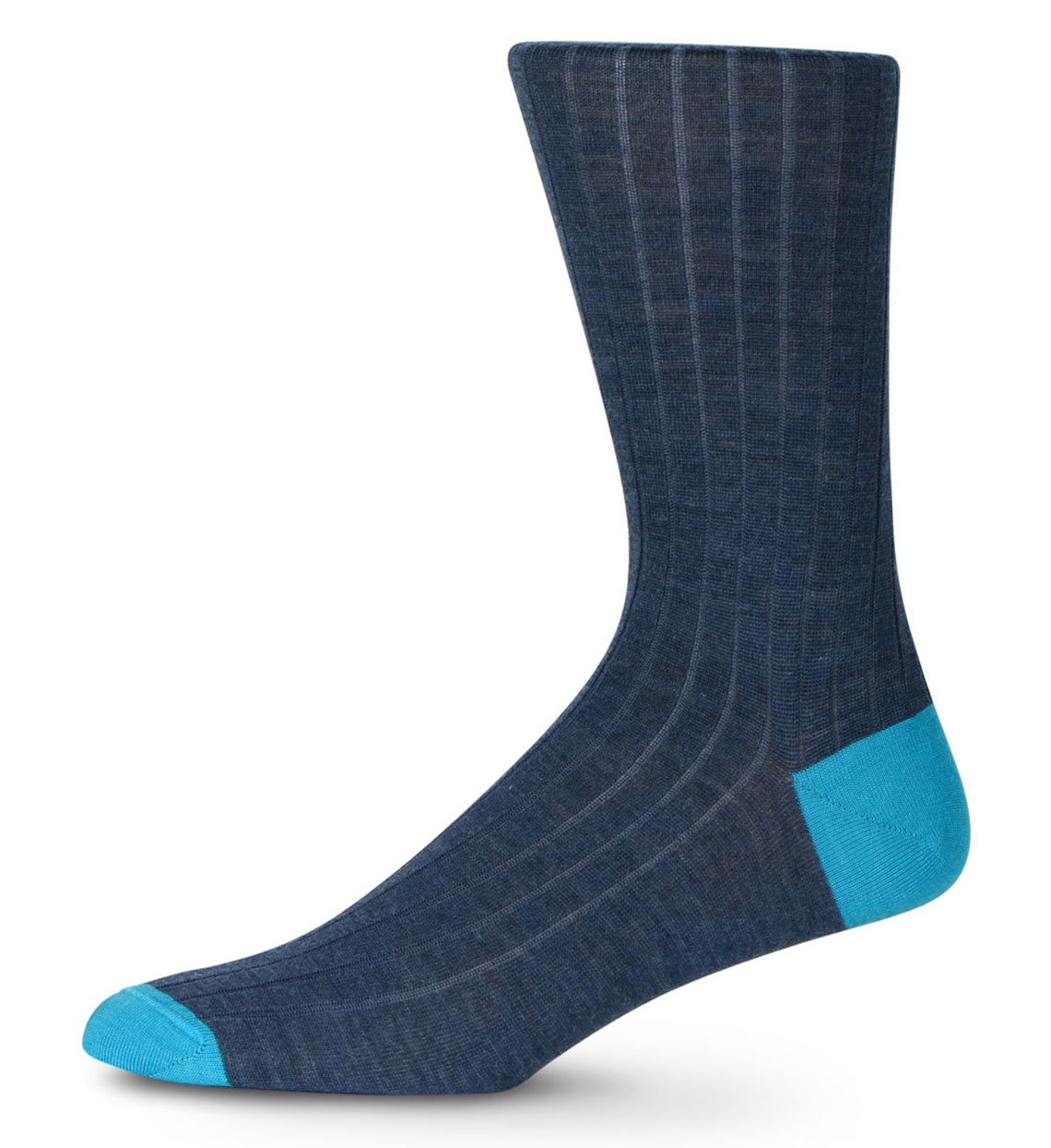 Italian Merino Wool Socks Smoky Blue & Aqua - Dalvey