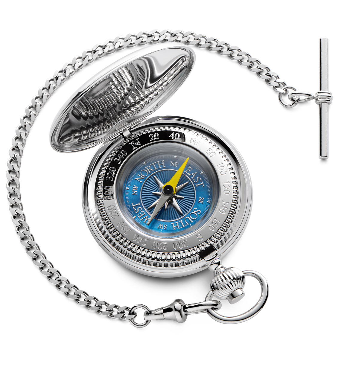 Pocket Compass Full Hunter Blue Mother of Pearl (aus/nz) Dalvey
